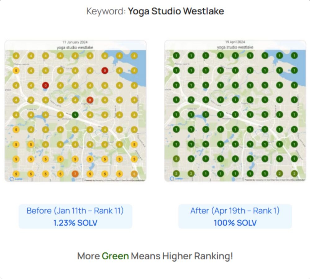 Google Business Profile optimisation results by Inventive Media